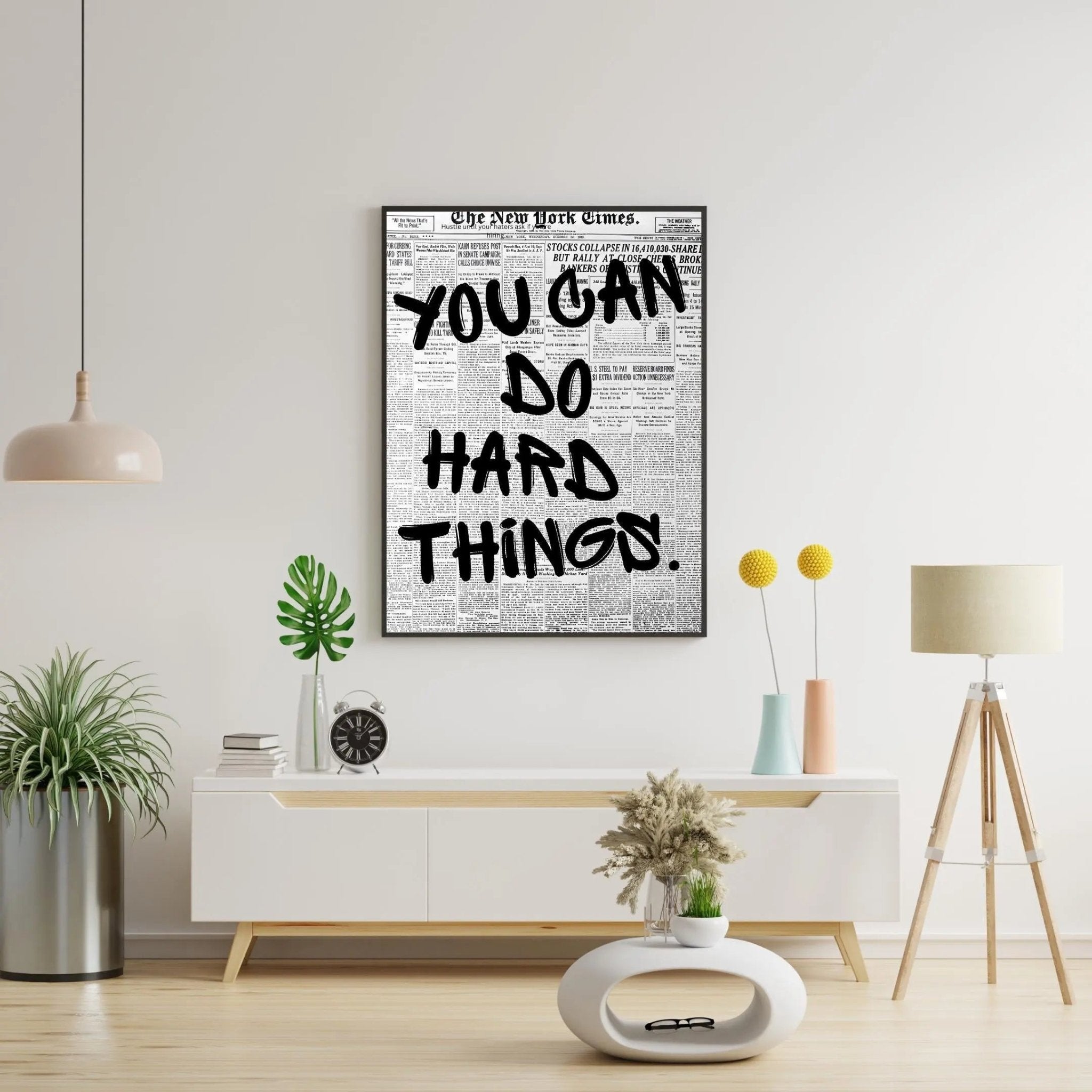 You Can Do Hard Things. poster styled room photo 7