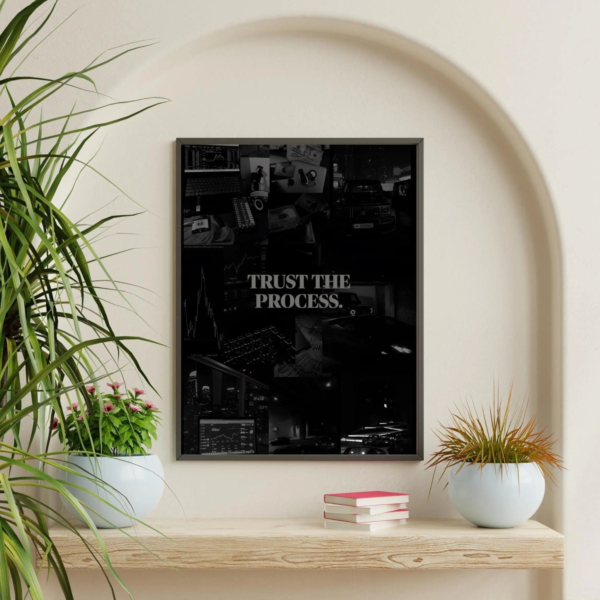 Trust The Process poster styled room photo 1