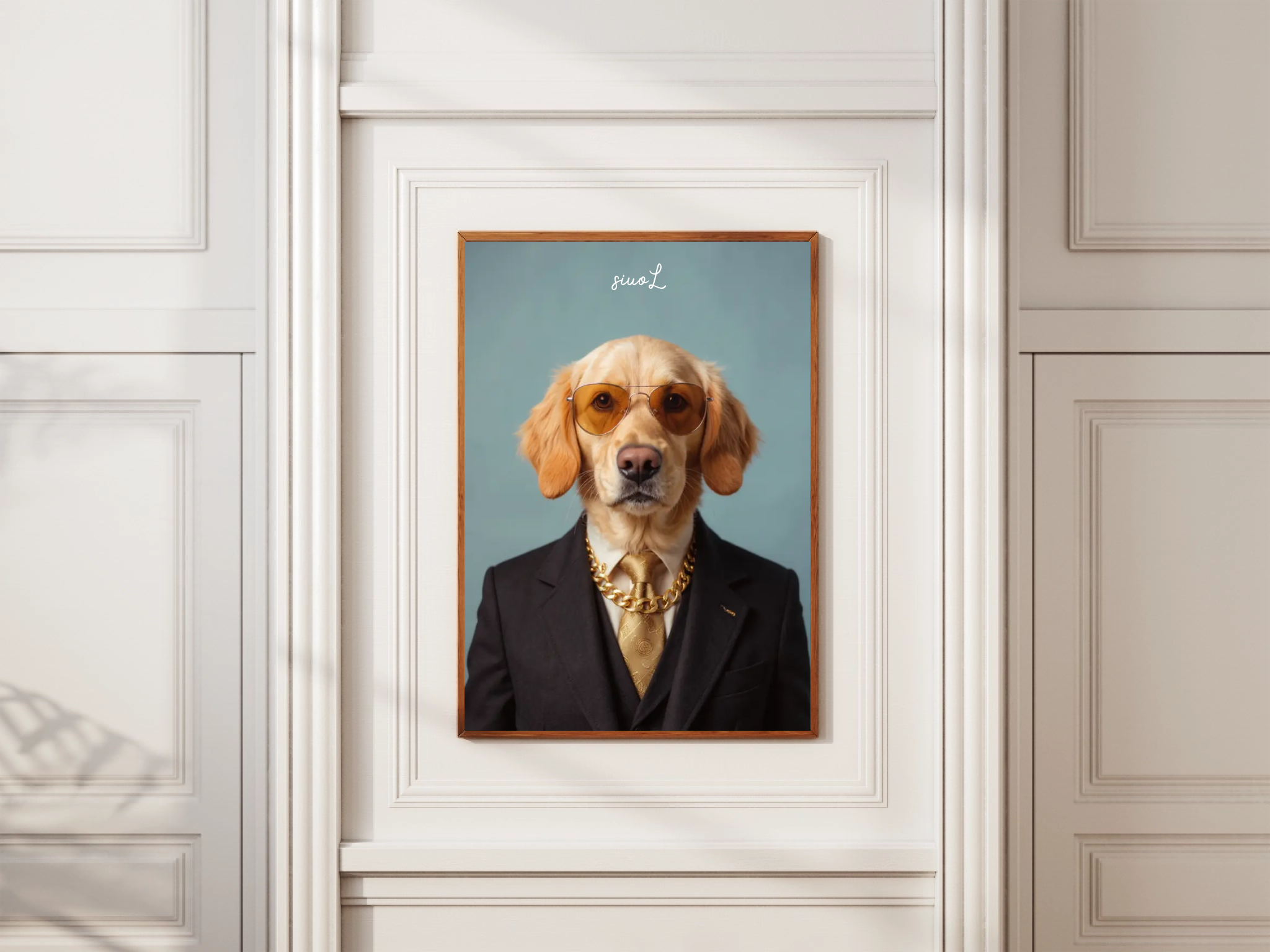 Custom Pet Portrait poster styled room photo 1