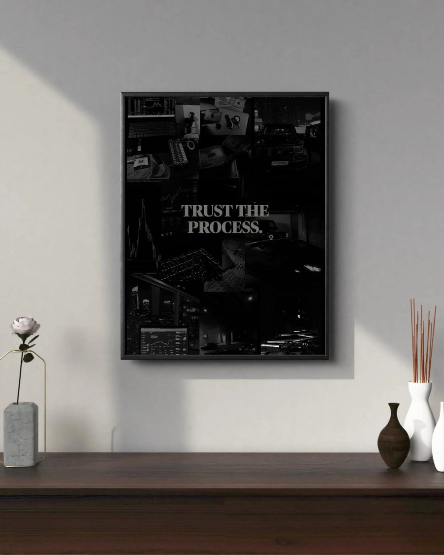 Trust The Process poster styled room photo 4