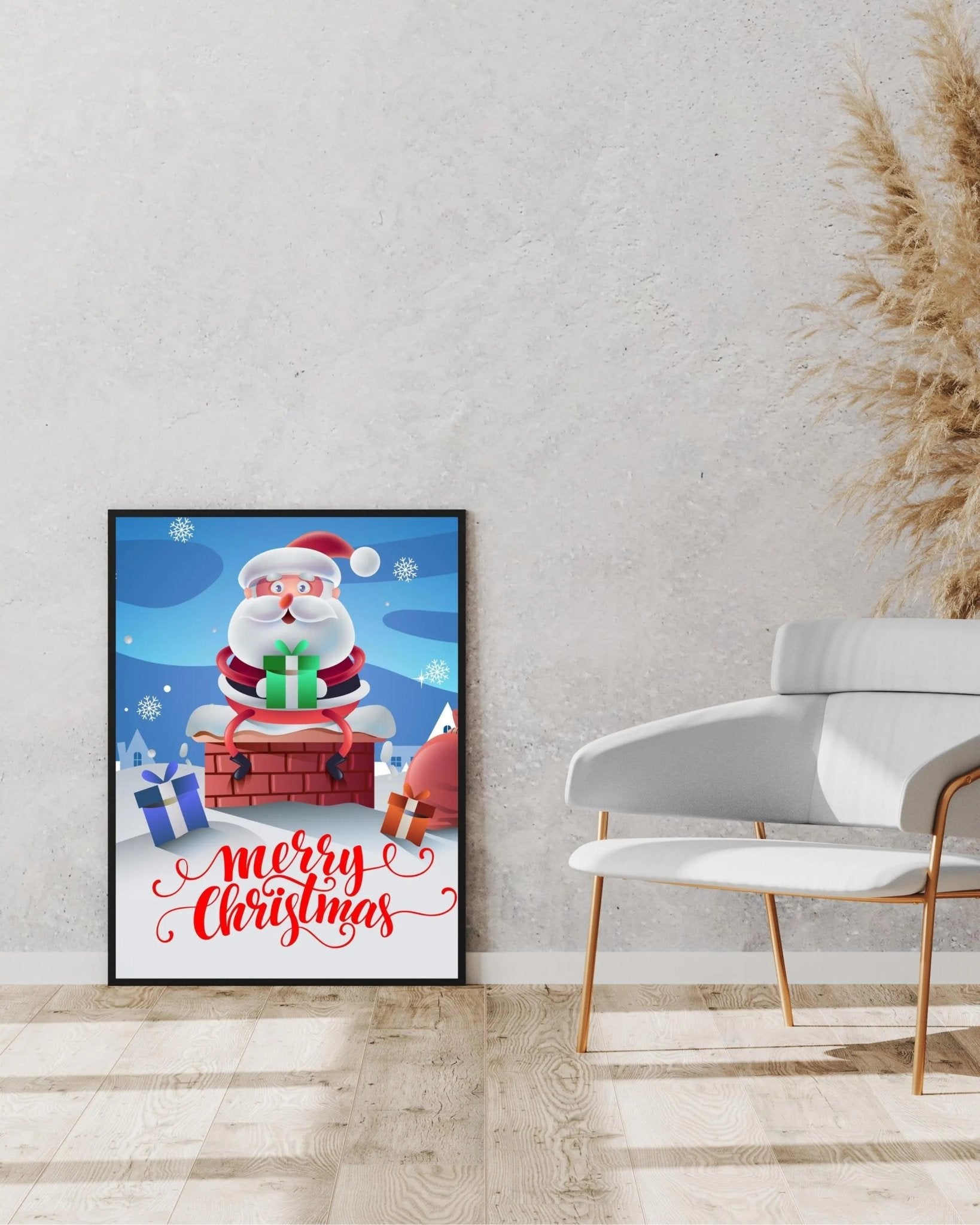 Merry Christmas Santa poster styled room photo 7