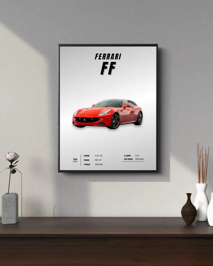 Ferrari FF poster styled room photo 8