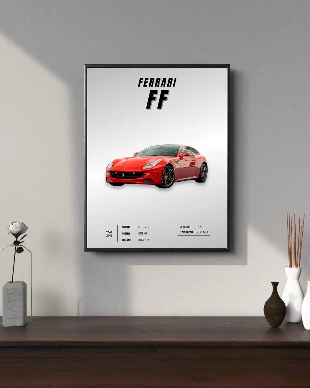 Ferrari FF poster styled room photo 8