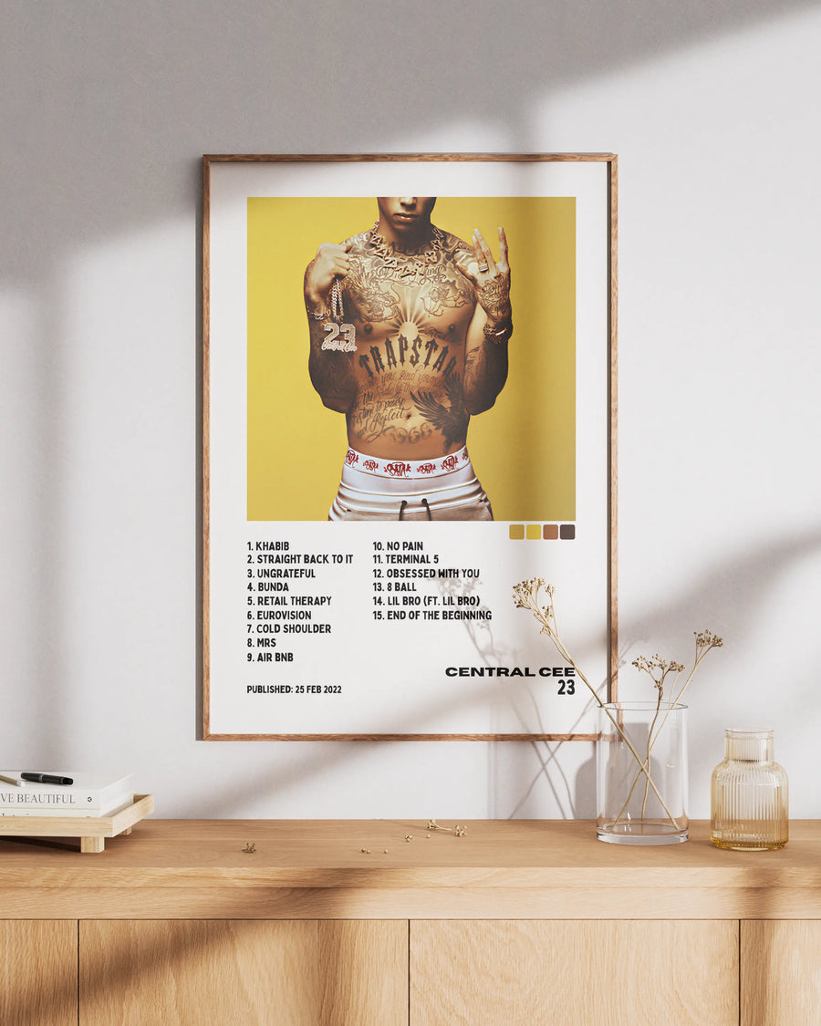 Personalized Music Tracklist Album poster styled room photo 2