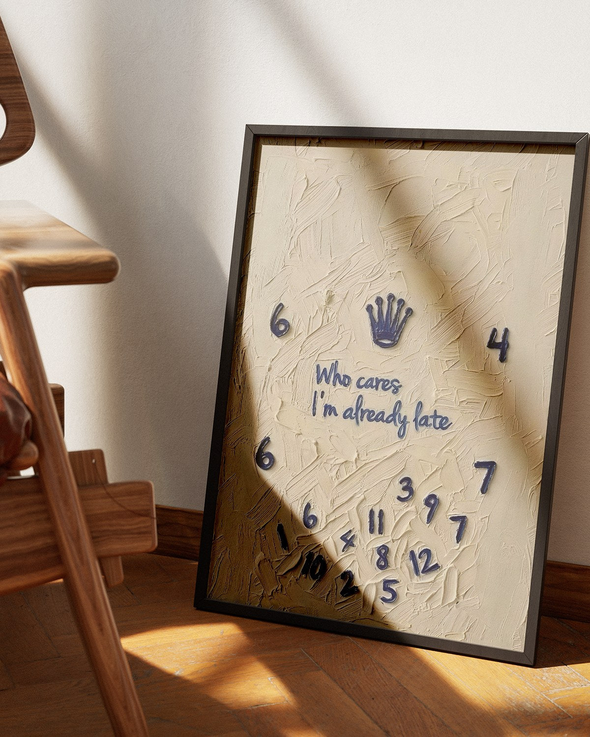 Who Cares, I'm Already Late poster — Framory Prints