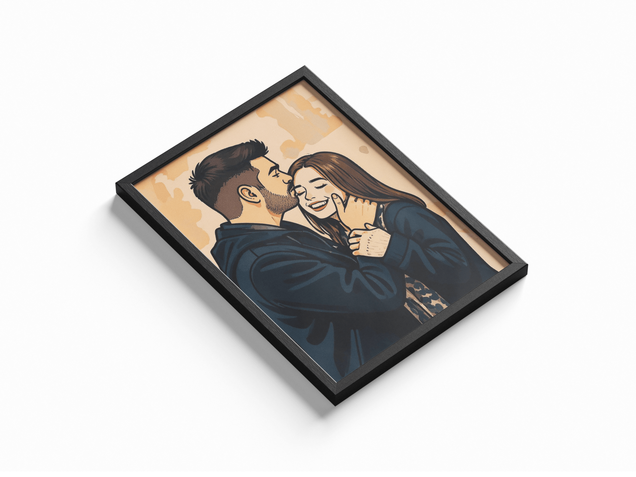 Custom Cartoon Poster of Couple/Friends poster styled room photo 1