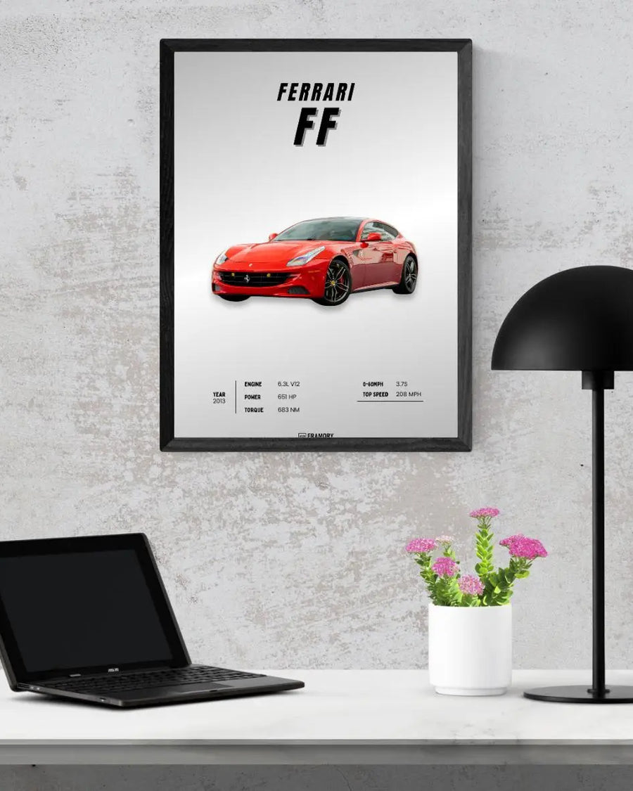 Ferrari FF poster styled room photo 6