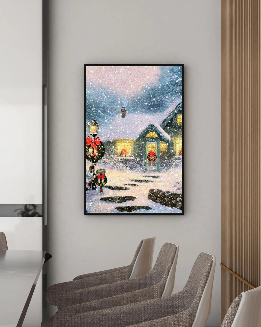 Vintage Christmas House poster styled room photo 3