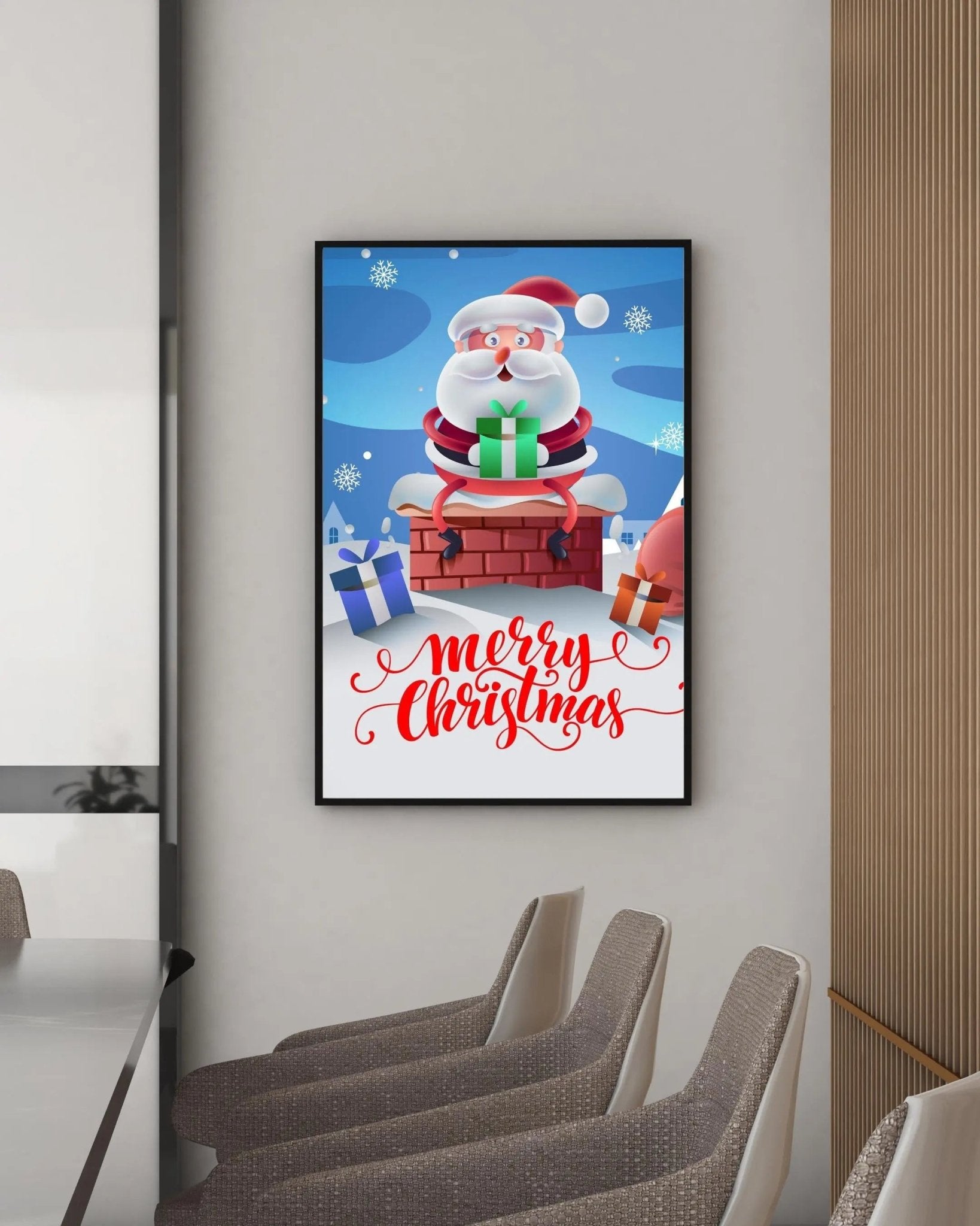 Merry Christmas Santa poster styled room photo 2