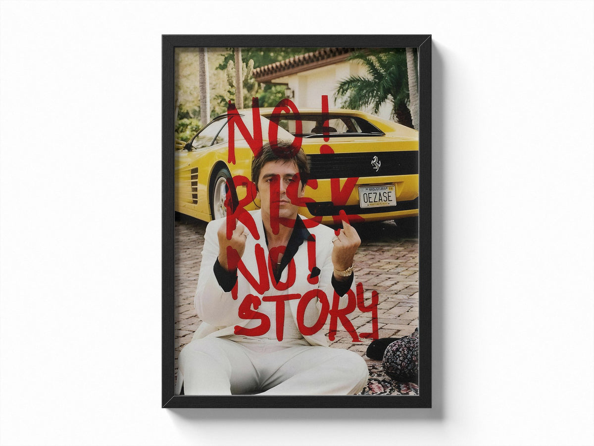 No Risk, No Story in Red poster styled room photo 1