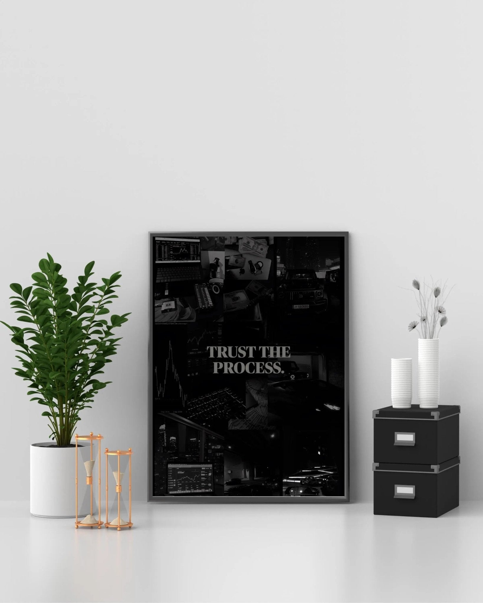 Trust The Process poster styled room photo 9