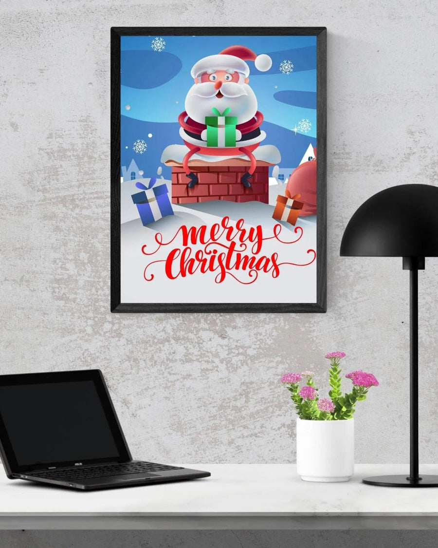 Merry Christmas Santa poster styled room photo 4