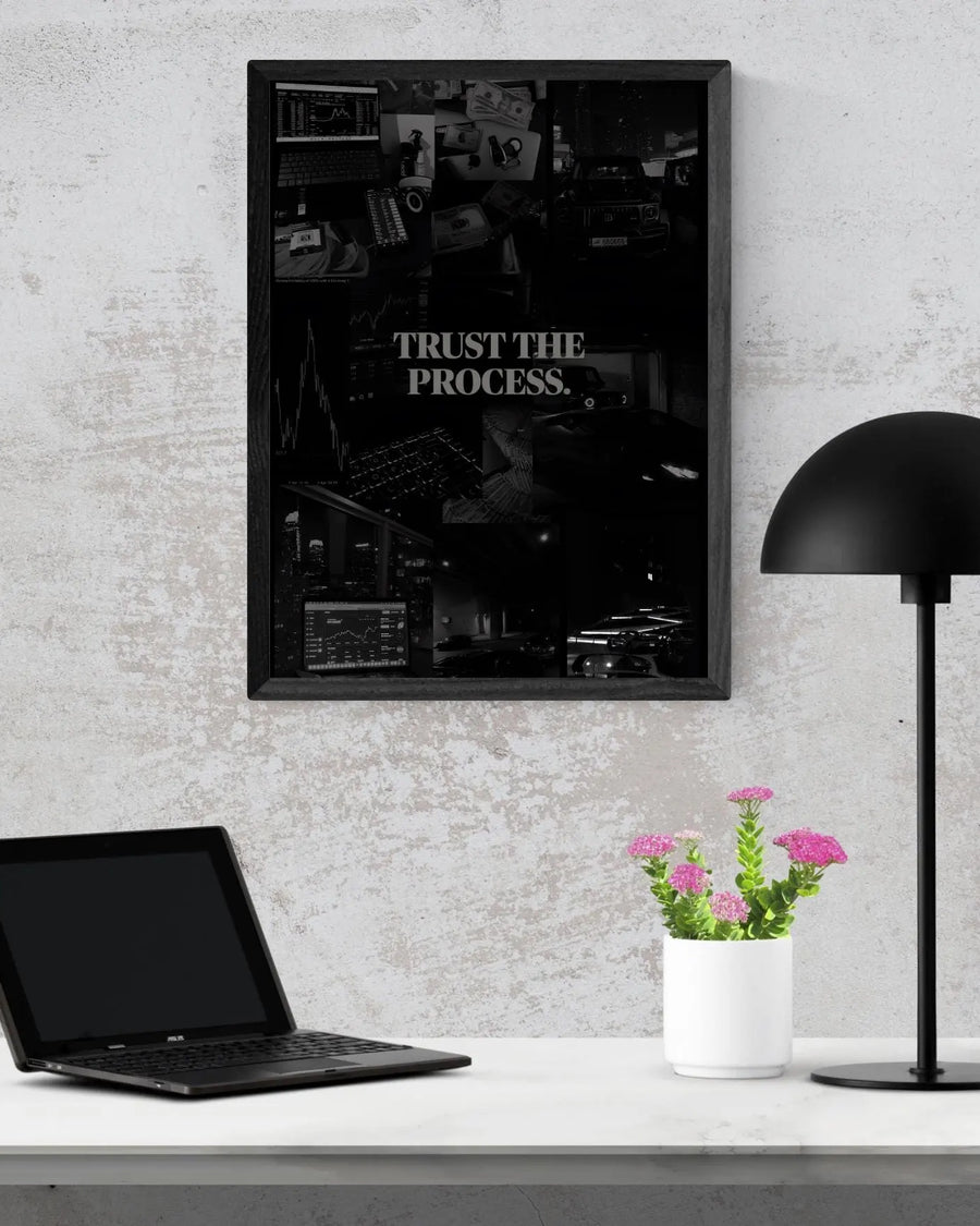 Trust The Process poster styled room photo 3