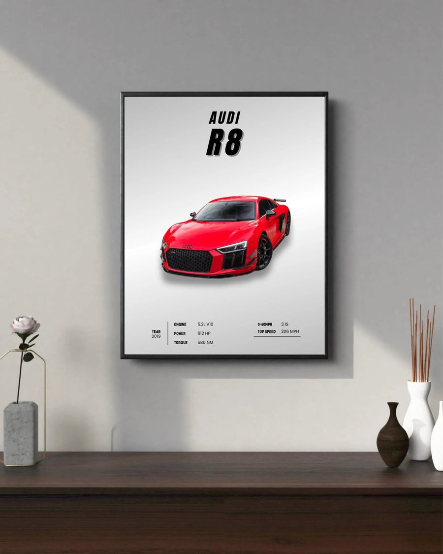 Audi R8 poster styled room photo 9