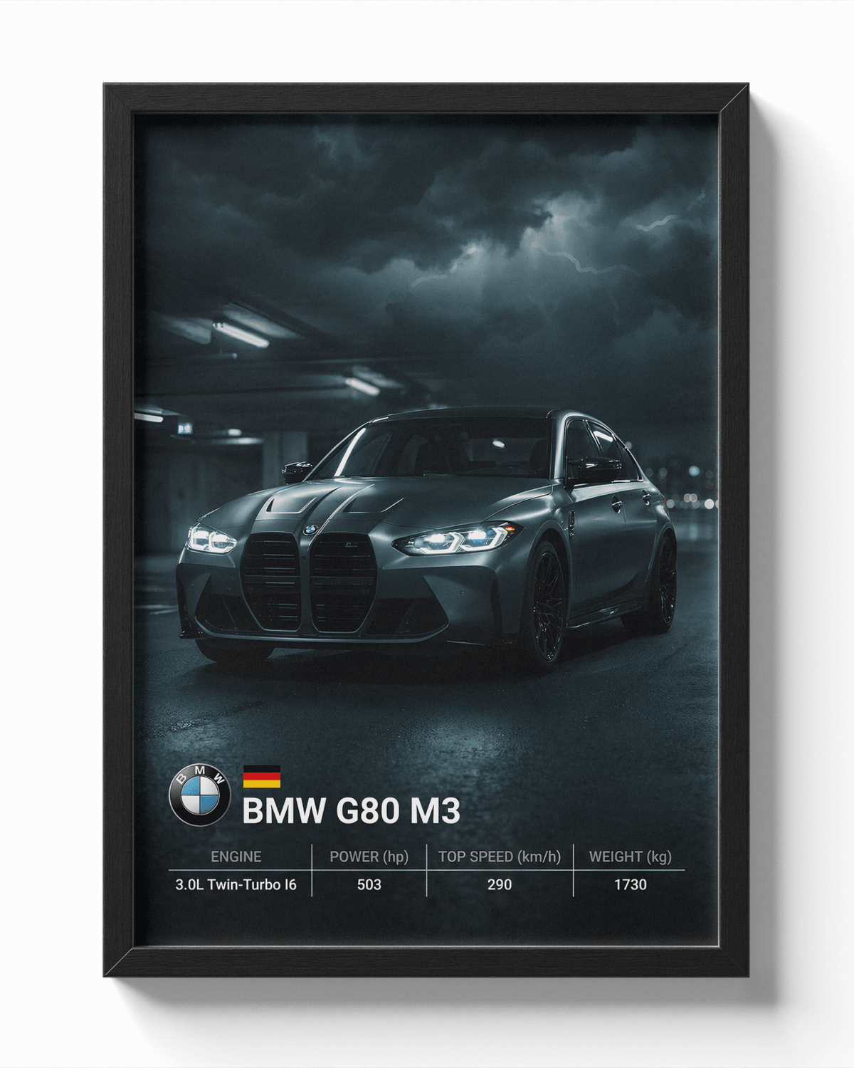 BMW G80 M3 Street poster — Framory Prints