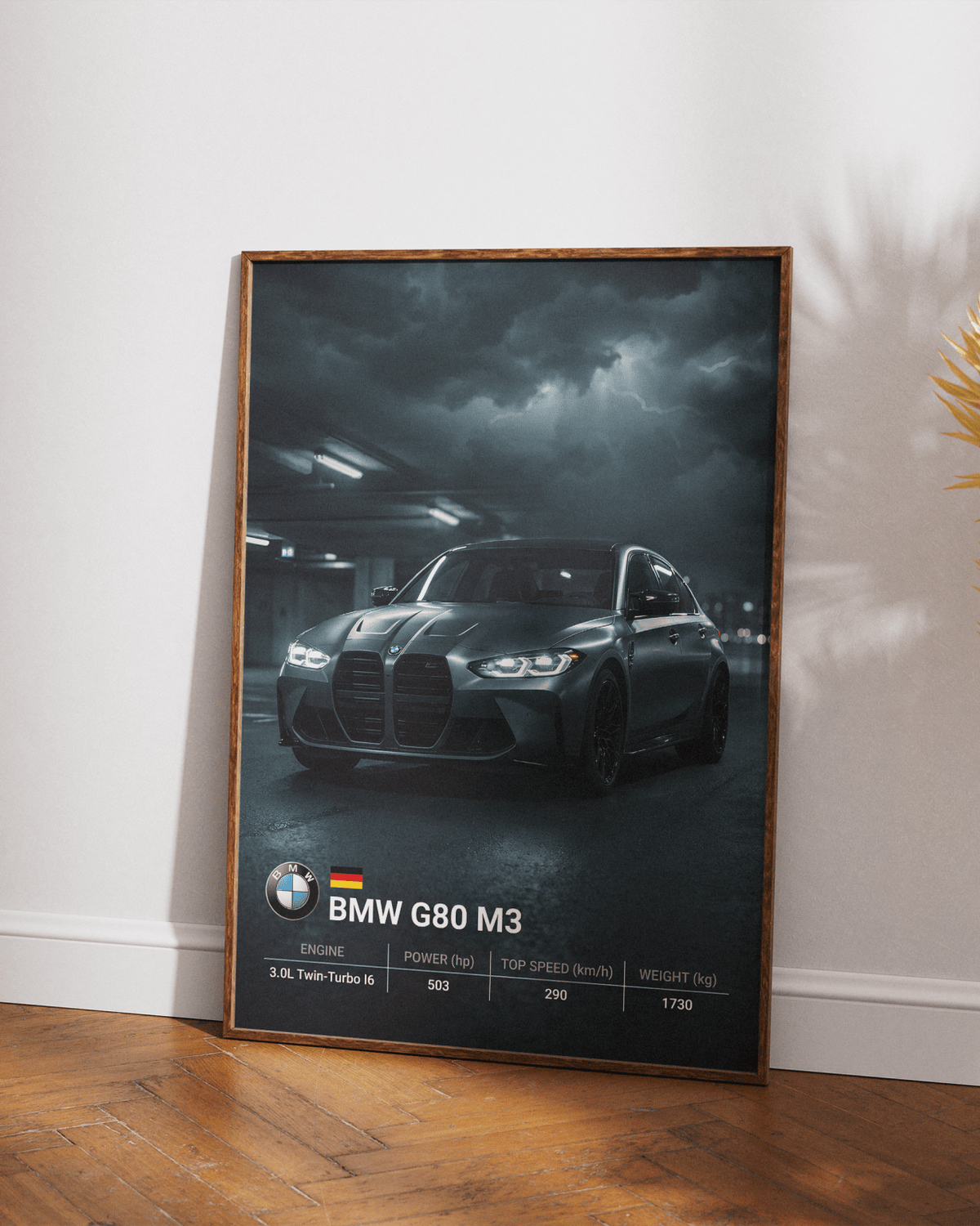 BMW G80 M3 Street poster styled room photo 2