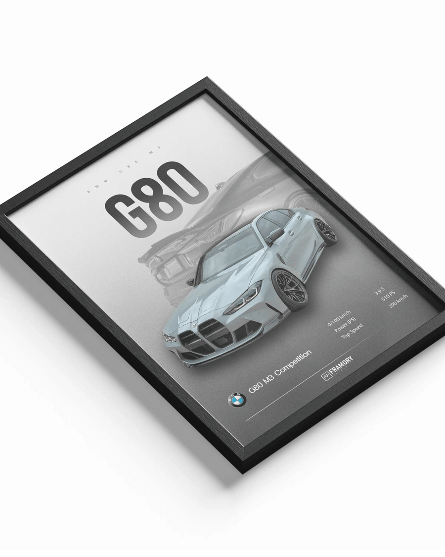 BMW G80 M3 CS poster styled room photo 1