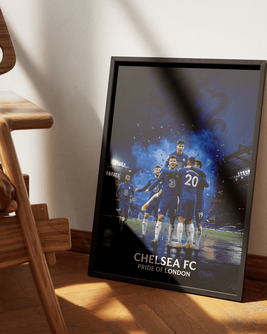 Chelsea FC poster styled room photo 2