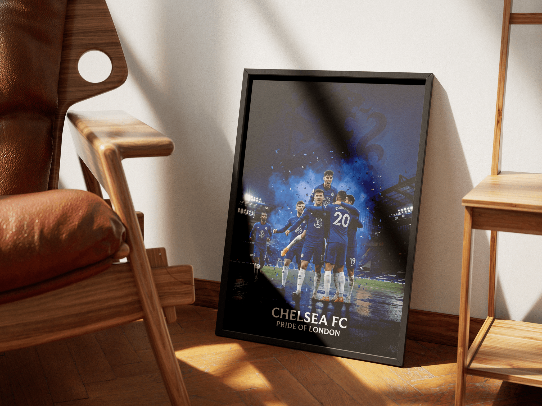 Chelsea FC poster styled room photo 2