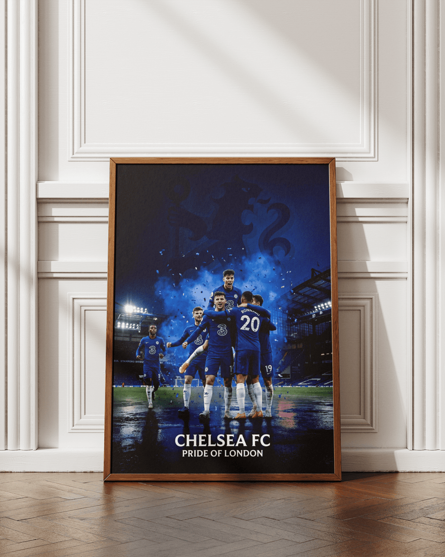 Chelsea FC poster styled room photo 4