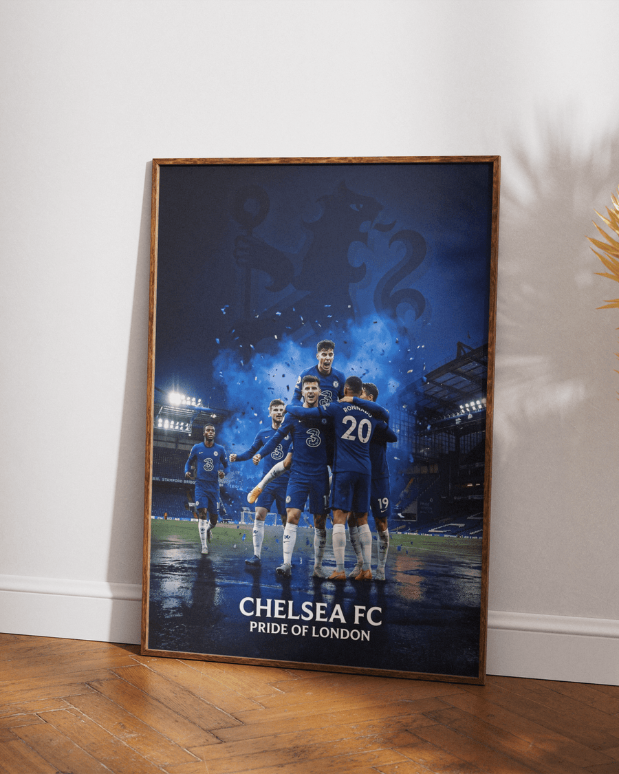 Chelsea FC poster styled room photo 6