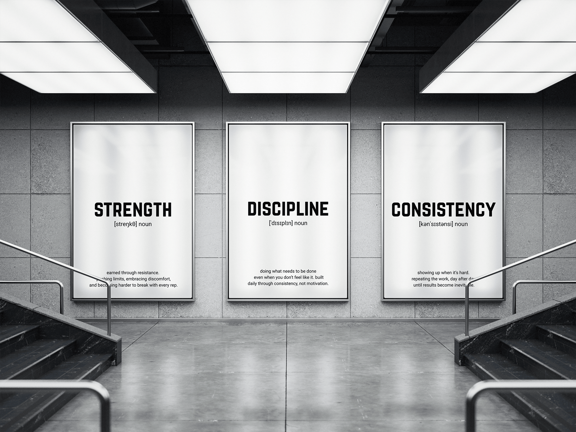 Gym Posters (SET OF 3) poster — Framory Prints