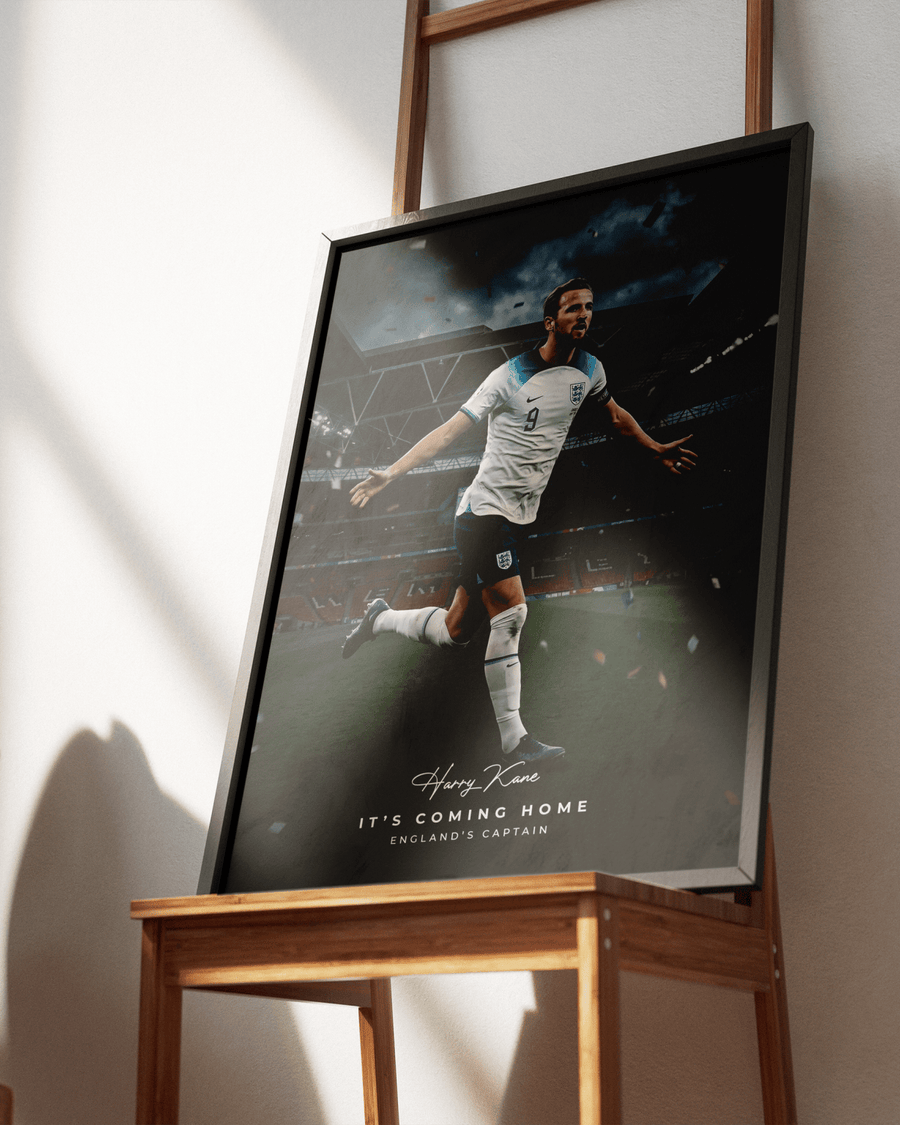 "It's Coming Home" — Harry Kane poster styled room photo 7