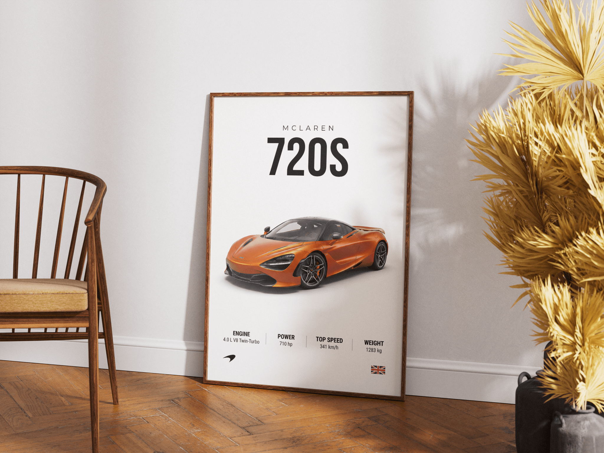 McLaren 720S poster styled room photo 7