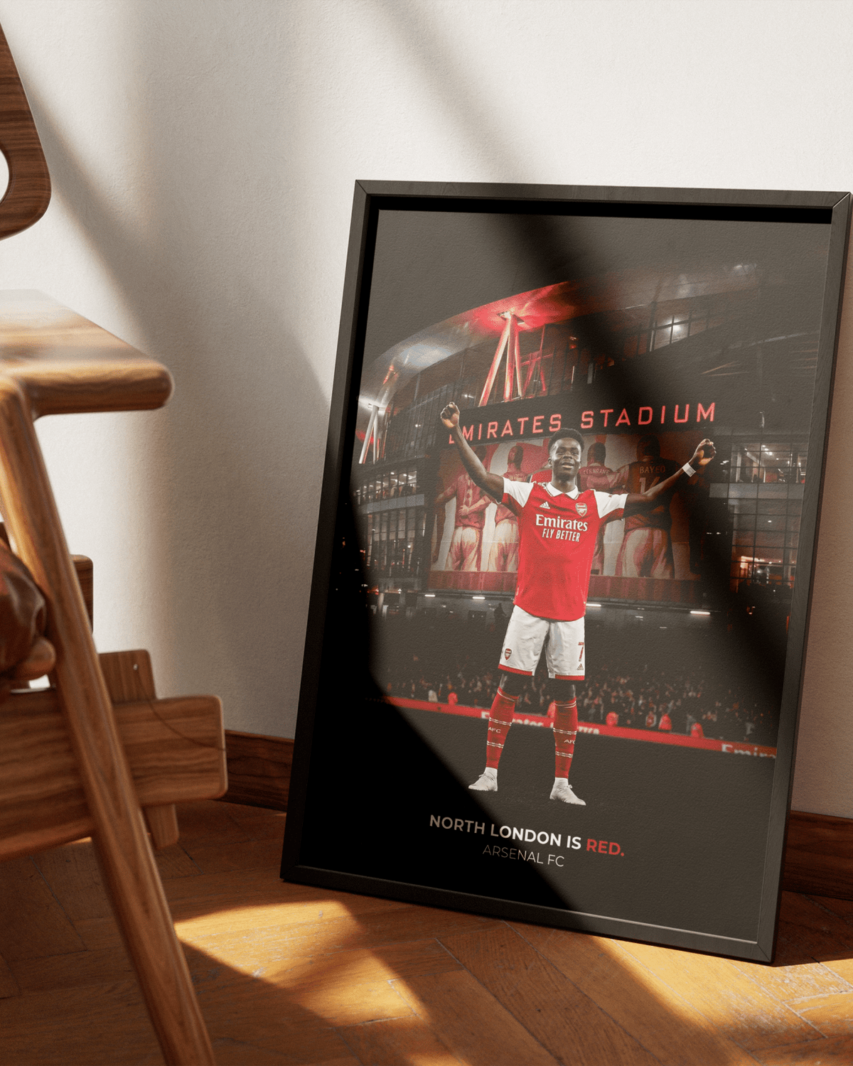 North London is Red — Arsenal FC poster styled room photo 2