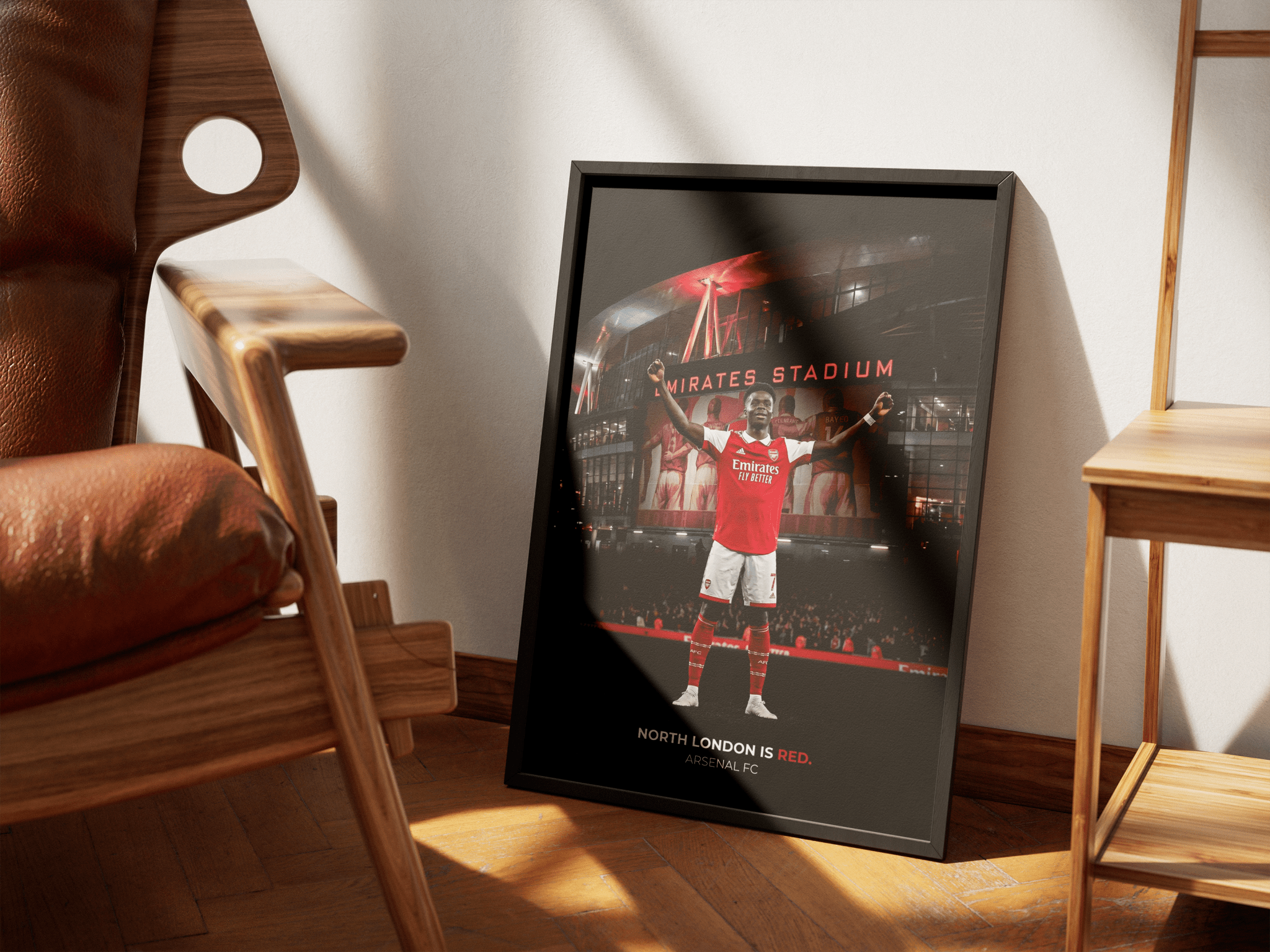 North London is Red — Arsenal FC poster styled room photo 2