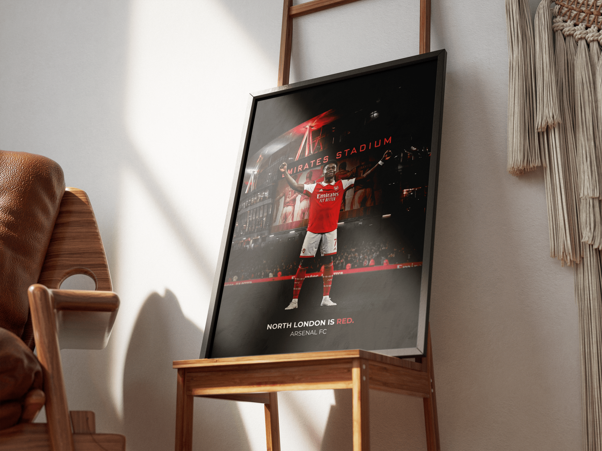 North London is Red — Arsenal FC poster styled room photo 3