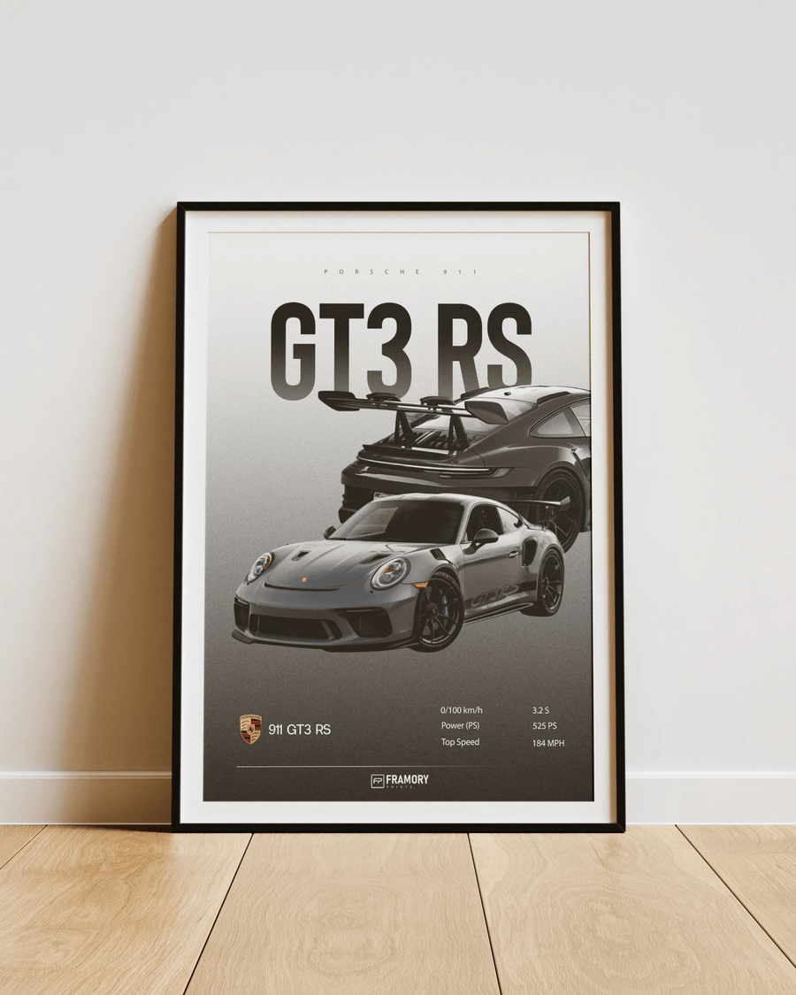 Porsche 911 GT3 RS poster styled room photo 7
