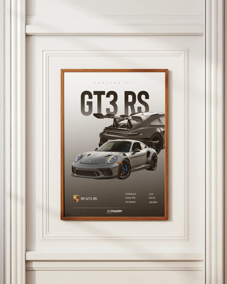 Porsche 911 GT3 RS poster styled room photo 6