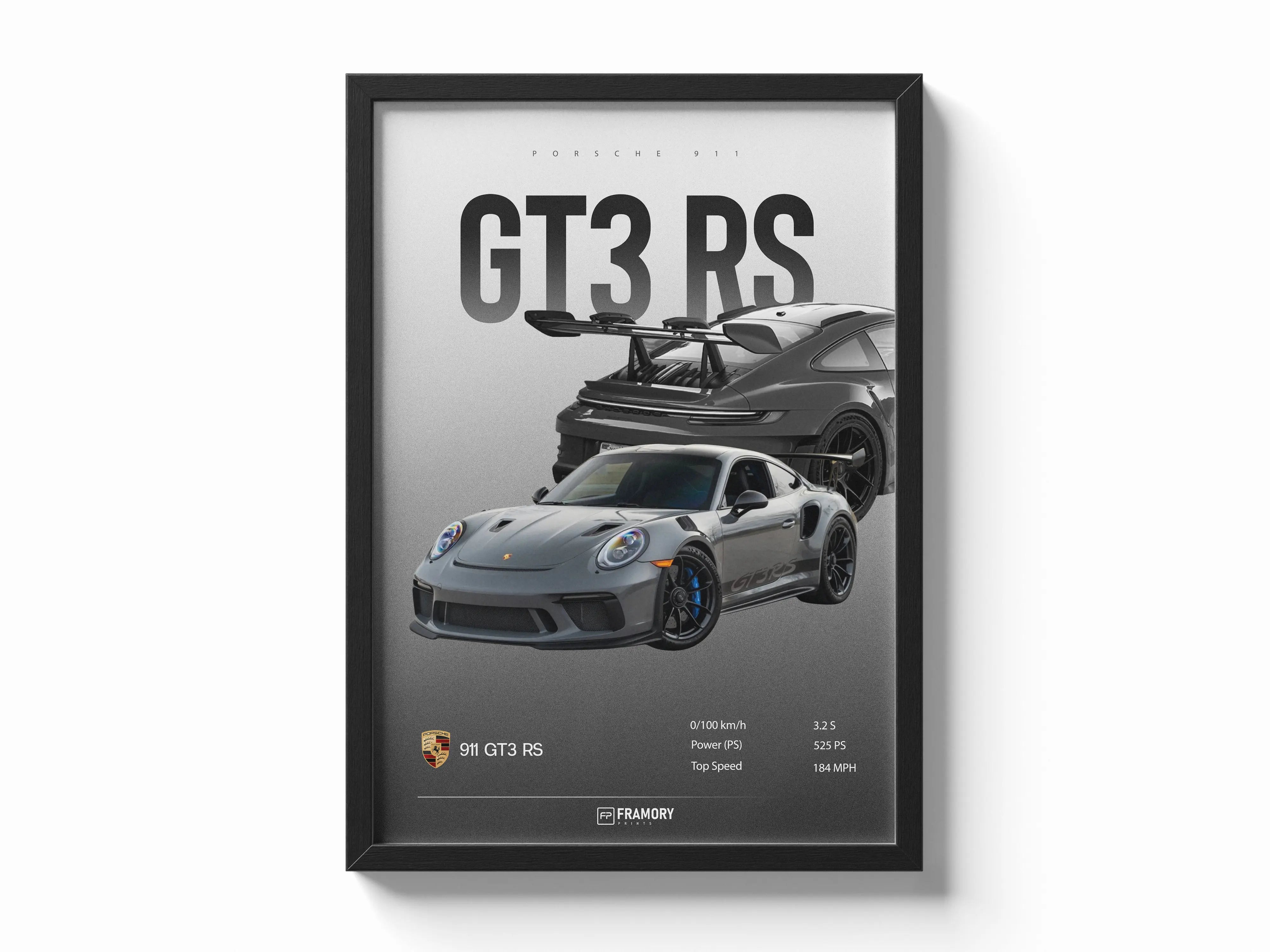 Porsche 911 GT3 RS Wall Art Poster – Framory Prints