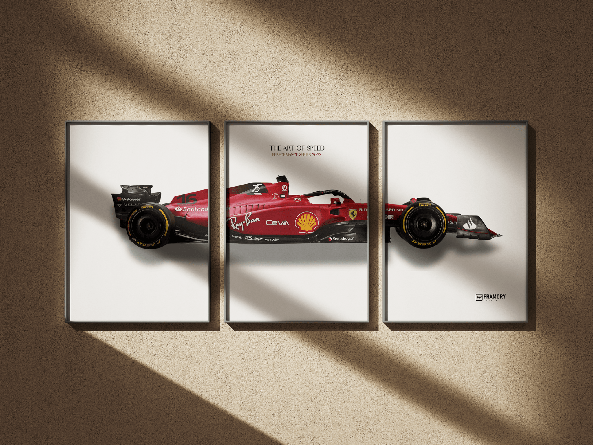 F1 2022 (SET OF 3) poster styled room photo 1
