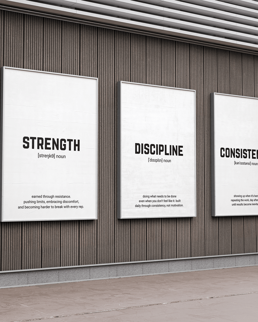 Gym Posters (SET OF 3) poster styled room photo 3