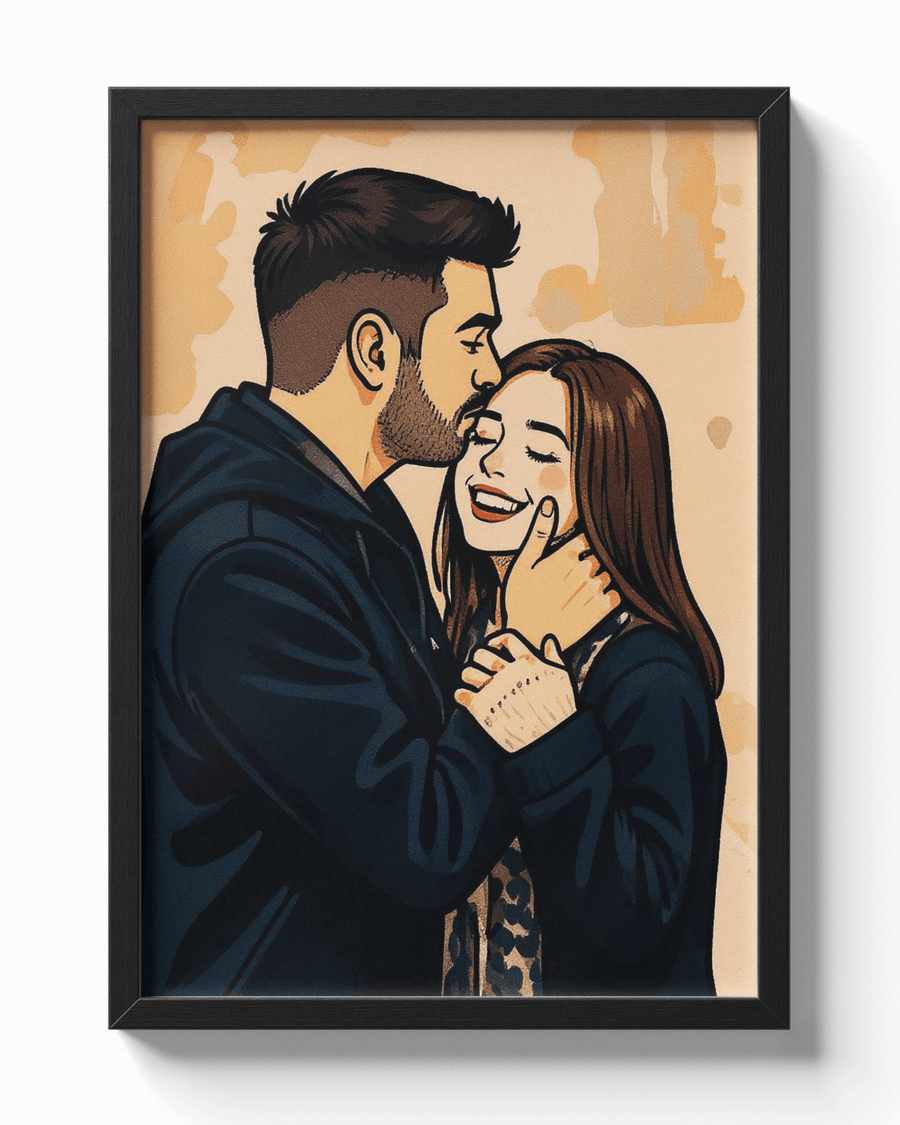 Custom Cartoon Poster of Couple/Friends poster — Framory Prints