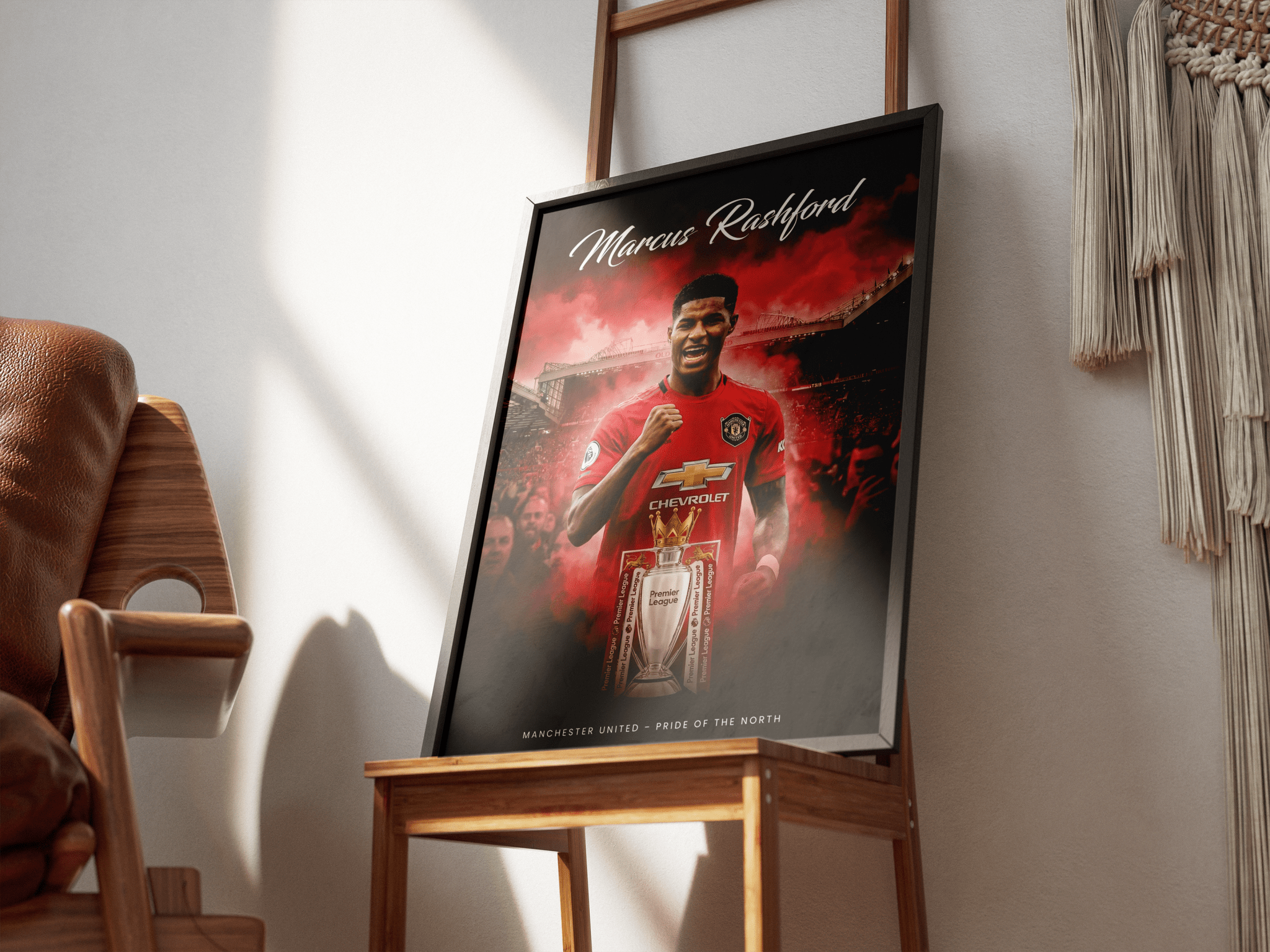 Pride of the North — Manchester United poster styled room photo 4
