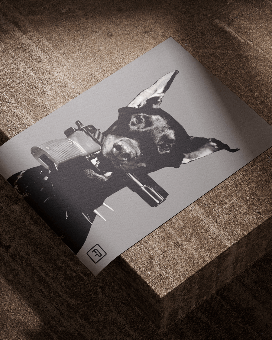 Street Art Dog poster styled room photo 6