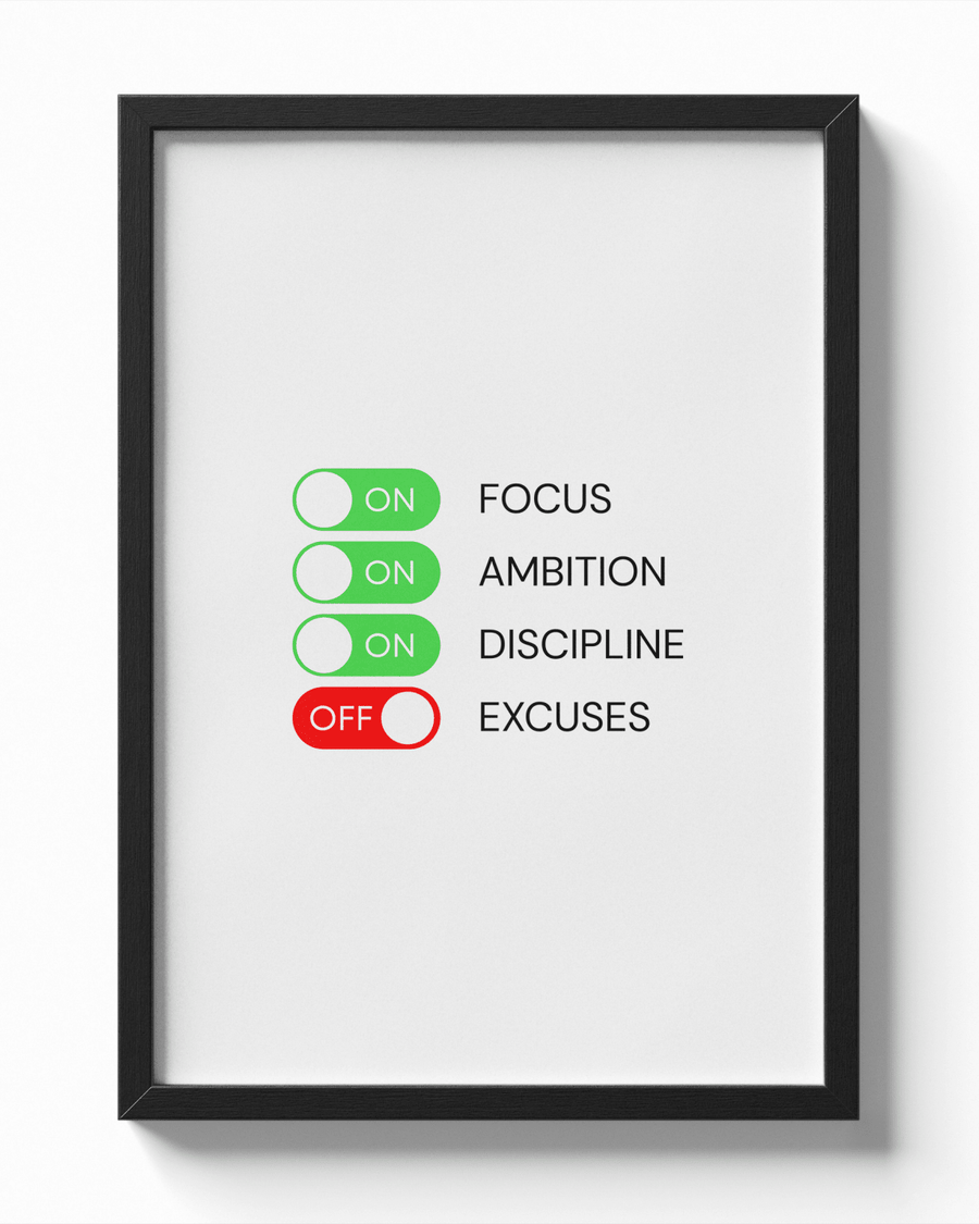 FOCUS/DISCIPLINE poster — Framory Prints