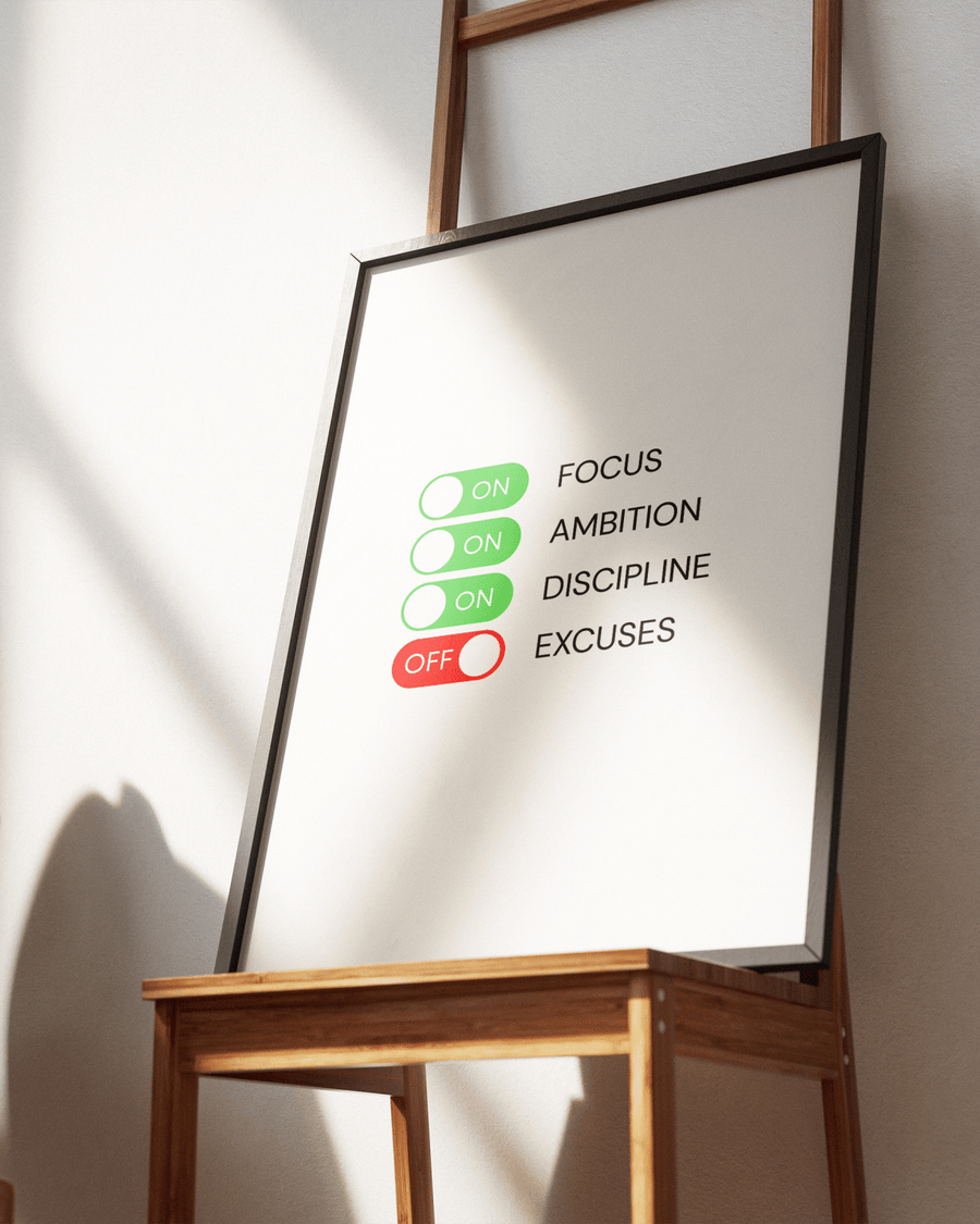FOCUS/DISCIPLINE poster styled room photo 2