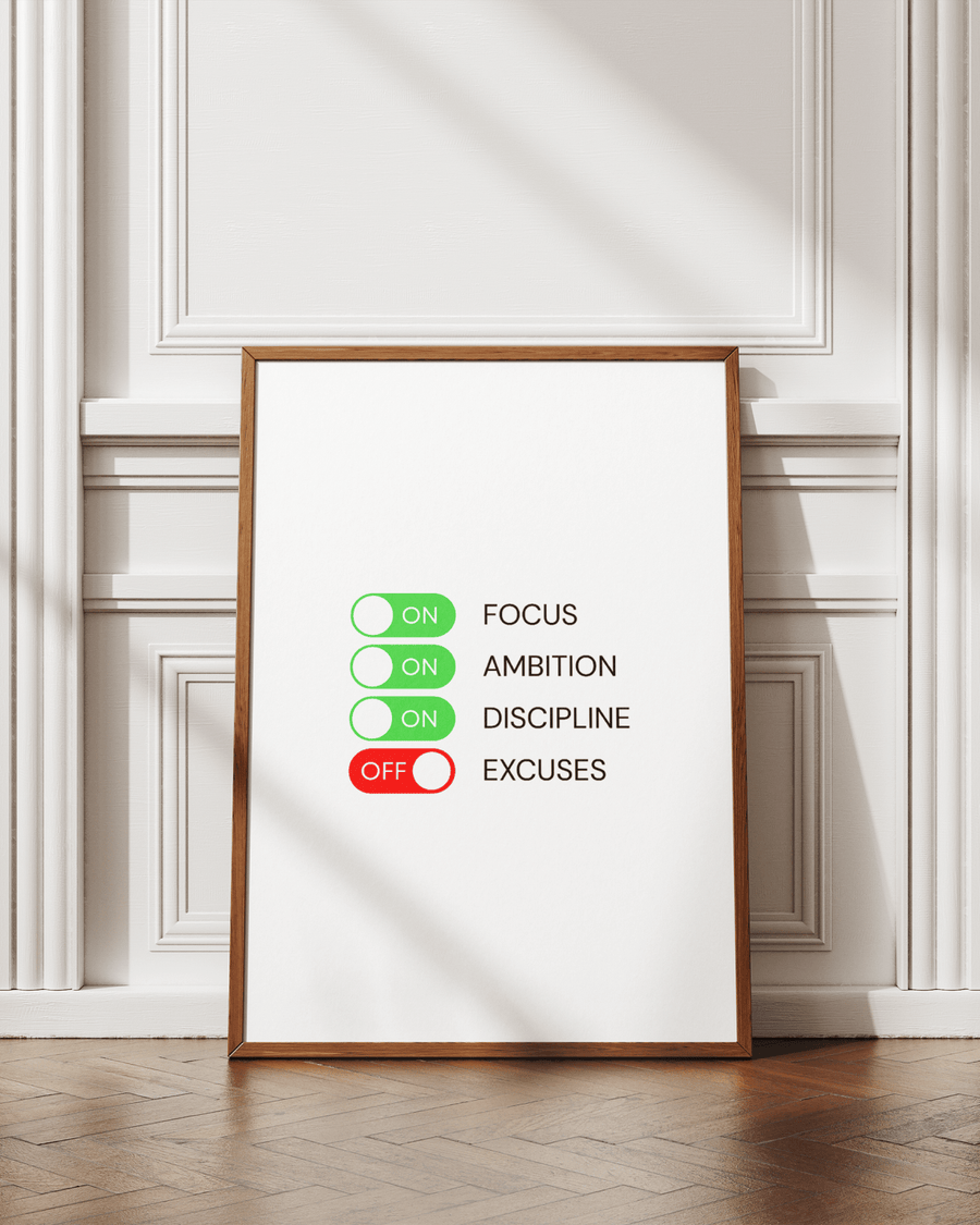 FOCUS/DISCIPLINE poster styled room photo 3