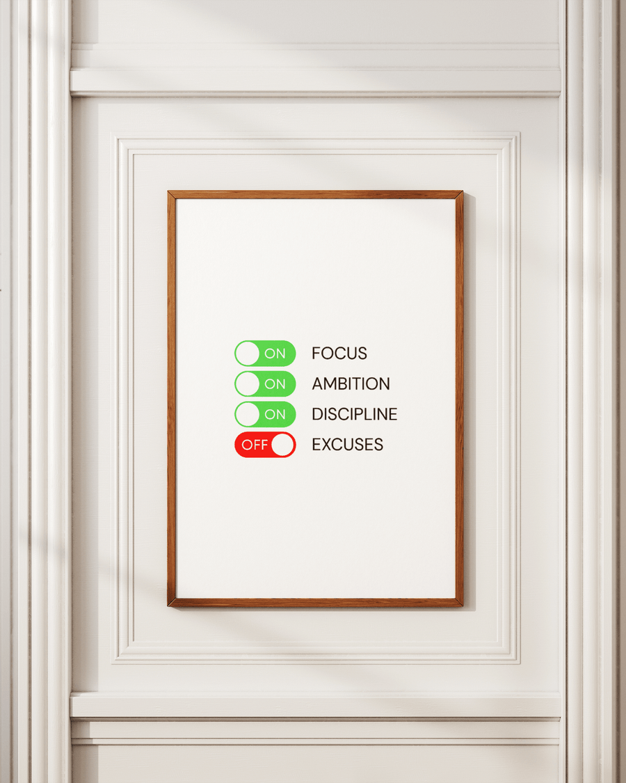 FOCUS/DISCIPLINE poster styled room photo 4