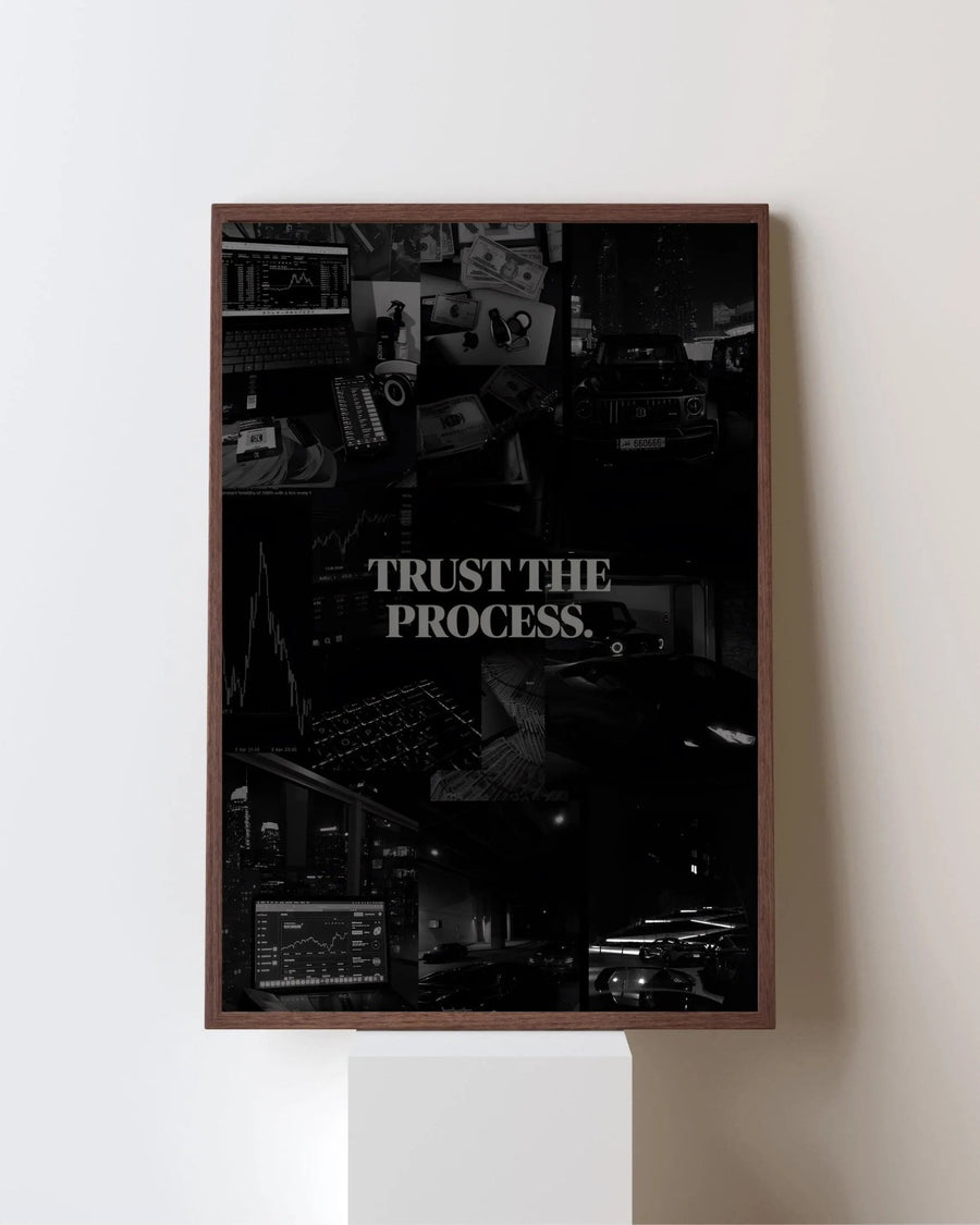 Trust The Process poster styled room photo 5