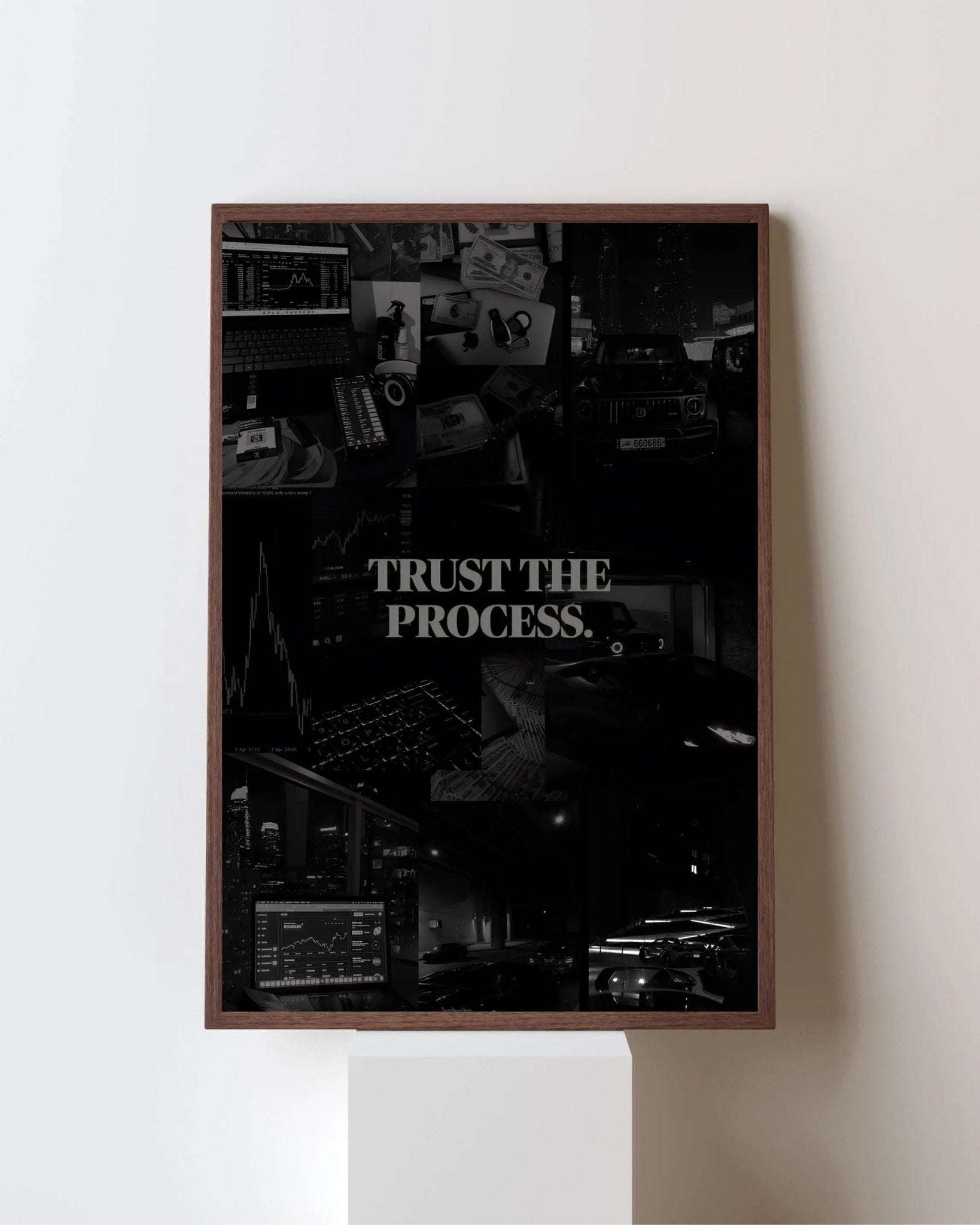 Trust The Process poster styled room photo 5