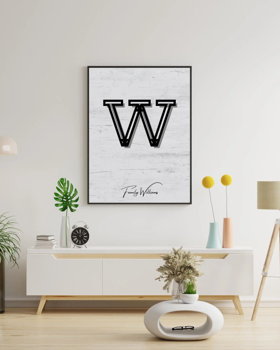Personalized Family Portrait Poster poster styled room photo 9