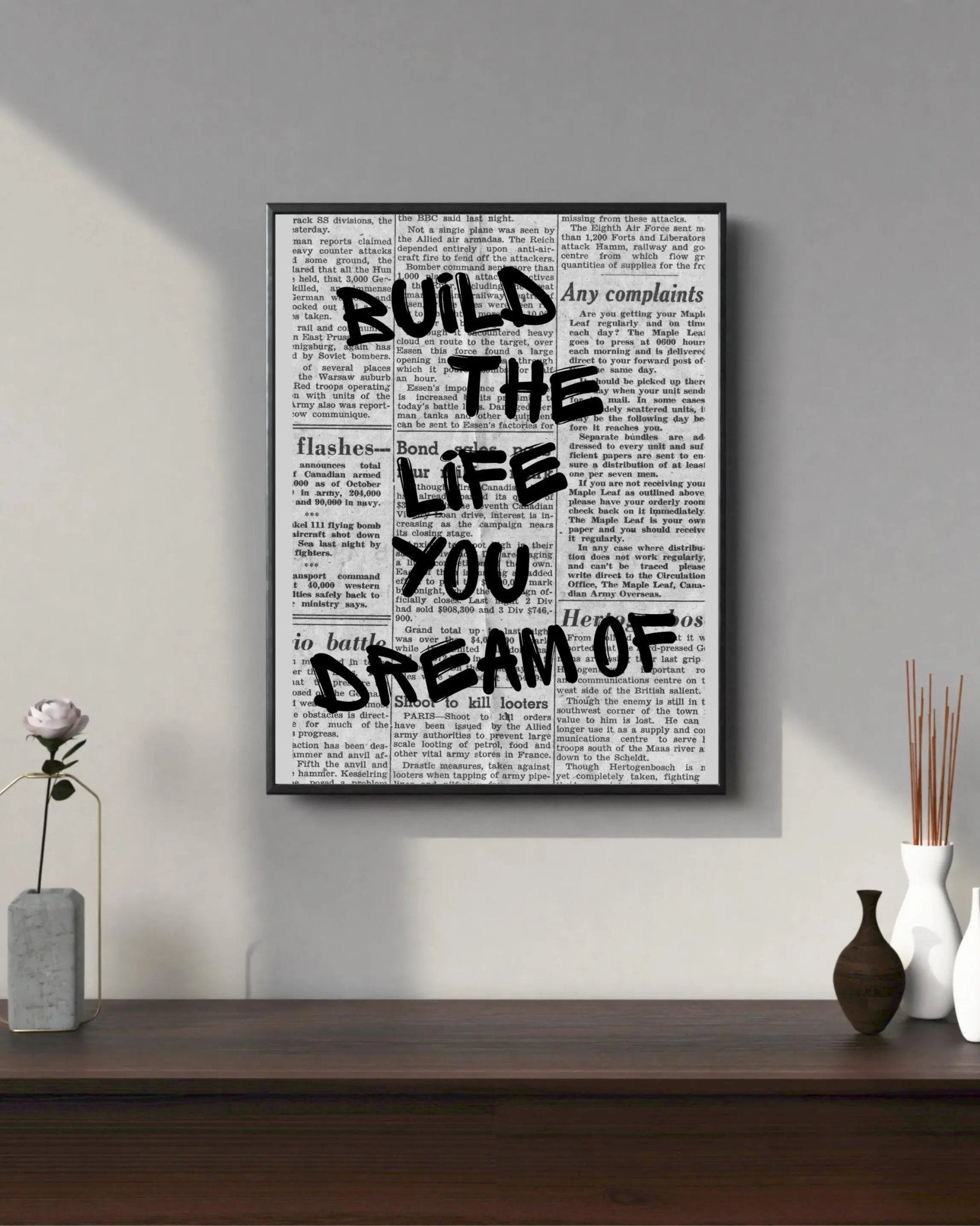 Build the Life You Dream Of poster styled room photo 2