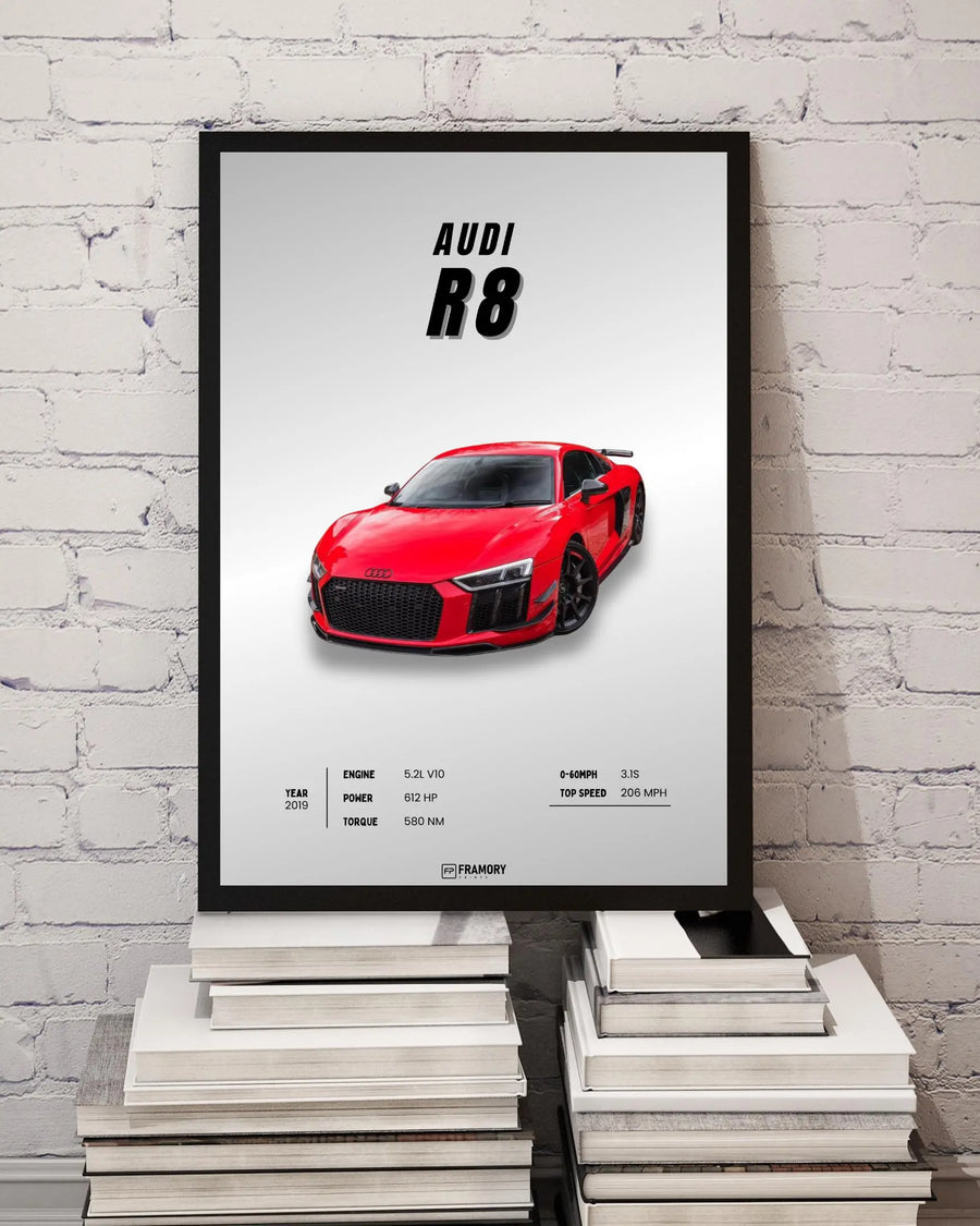 Audi R8 poster styled room photo 7