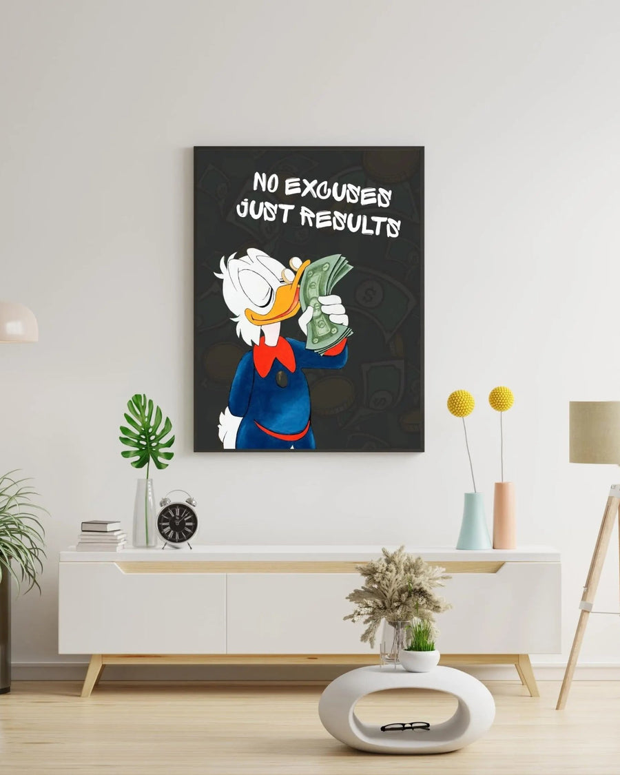 No Excuses, Just Results poster styled room photo 4
