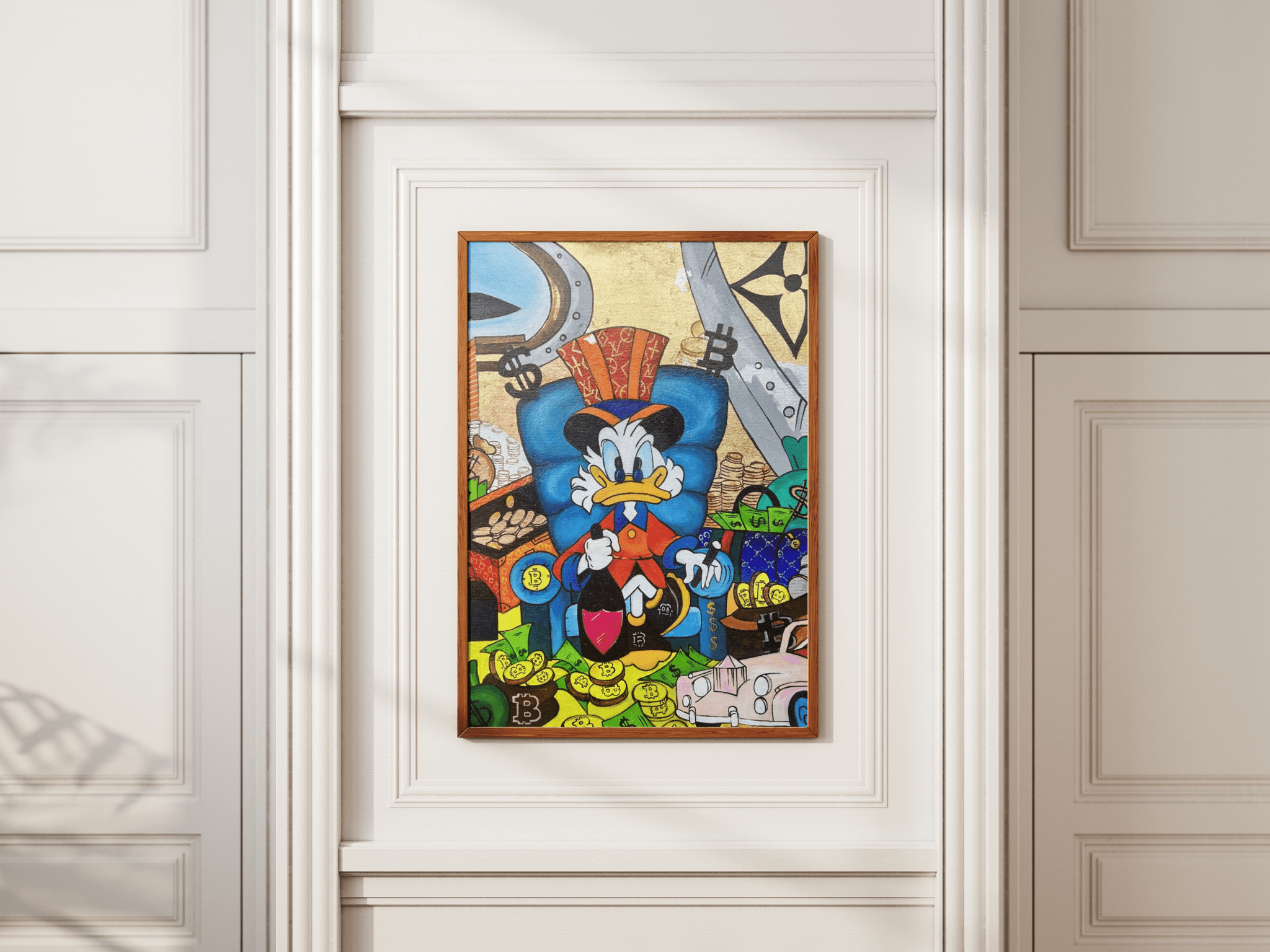 Donald Duck Money poster design close-up